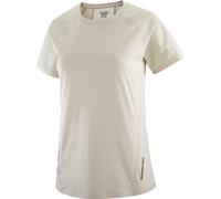 Salomon - T-shirt de randonnée respirant - Outline SS Tee W Rainy Day pour Femme - Taille L - Beige Beige L
