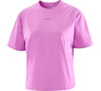 Salomon - T-shirt de randonnée stretch 4 directions et léger - Trackline SS Tee W Iris Orchid pour Femme - Taille M - Violet Violet M