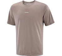 Salomon - T-shirt de running léger et à séchage rapide - Shakeout Core SS Tee M Iron pour Homme - Taille S - Beige Beige S
