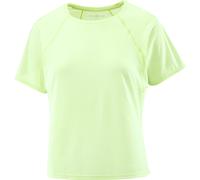 Salomon - T-shirt de running léger et stretch sans manches - Shakeout Air Cropped SS Tee W Butterfly pour Femme - Taille M - Vert Vert M
