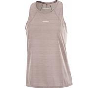 Salomon - T-shirt de running léger et stretch - Shakeout Air Tank W Iron pour Femme - Taille S - Beige Beige S