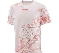 Salomon - T-shirt de running stretch, ultraléger et respirant - S/Lab Speed Tee M Lilac Ash Fiery Red pour Homme - Taille M - Beige Beige M
