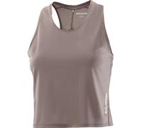 Salomon - T-shirt de running ultraléger et respirant sans manches à technologie 37.5® - Sense Aero Short Tank W Iron pour Femme - Taille S - Beige Beige S