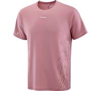 Salomon - T-shirt de running ultraléger et respirant - Sense Aero SS Tee GFX M Dusky Orchid Huckle Berry pour Homme - Taille M - Bordeaux Bordeaux M