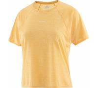 Salomon - T-shirt doux et respirant - Shakeout Air Crop SS Tee W Warm Apricot pour Femme - Taille L - Jaune Jaune L