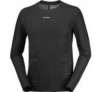 Salomon - T-shirt ultraléger et thermorégulant - Sense Aero LS Tee GFX M Deep Black Black Beauty pour Homme - Taille XL - Noir Noir XL