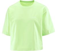 Salomon - T-shirt urbain en coton biologique à manches courtes - Short SS Tee Relaxed W Butterfly pour Femme en Coton - Taille XS - Vert Vert XS