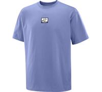 Salomon - T-shirt urbain en coton biologique stretch à manches longues - Wild Rays/Label SS Tee M Marlin pour Homme en Coton - Taille S - Violet Violet S