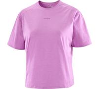 Salomon - T-shirt de randonnée stretch 4 directions et léger - Trackline SS Tee W Iris Orchid pour Femme - Taille S - Violet Violet S