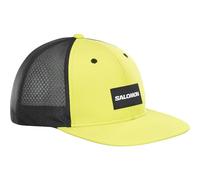 Salomon Trucker Casquette plate unisexe, Trail Running, Randonnée, Marche Velo,Audacieux et polyvalent, Matière recyclée, Respirabilité et confort, Jaune, S/M