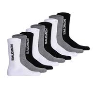Salomon Unisexe Chaussettes,9er Paquet - Everyday Crew,Éponge,Stütz-zone,Logo