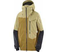 Salomon - Veste de ski en GORE-TEX ePE - Moon Patrol Jacket W Gray Green/Brilliant Olive/Deep Black pour Femme - Taille L - Jaune Jaune L