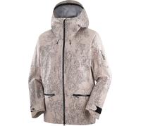 Salomon - Veste de ski imperméable - Absolute 3L Jkt Print M Ao/Etherea pour Homme - Taille XL - Beige Beige XL