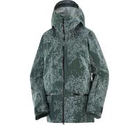 Salomon - Veste de ski imperméable - Absolute 3L Print Jkt W Ao/Green Gables pour Femme - Taille L - Vert Vert L