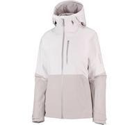 Salomon - Veste de ski imperméable et isolante en PrimaLoft® - Highland Jacket W White Sand Silver Cloud - Taille XS - Beige Beige XS