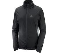 Salomon, Veste de Sport pour Femme, AGILE WARM JKT W, Polyester, Noir, Taille : L, LC1157200