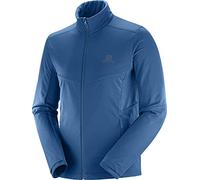 Salomon Veste Sport Homme, AGILE WARM JKT M, Polyester, Bleu (Poseidon), Taille S, LC1161700
