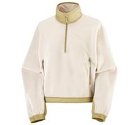Salomon - Women's Chroma Fleece Crop Half Zip - Pull polaire - M - whisper white / grey green
