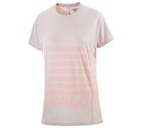 Salomon - T-shirt à manches courtes ultraléger - Sense Aero SS Tee GFX W Etherea/Neon Flame pour Femme - Taille S S