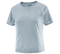 Salomon - Women's SHKout Air Cropp S/S Tee - T-shirt de running - L - trade winds