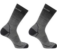 Salomon Wool Crew 2 Pack Walking Socks Mens Gris XL 10,5-12 Male