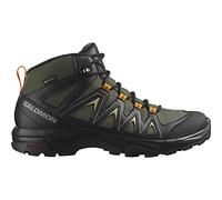 Salomon X Braze Mid Gore-Tex Chaussures Imperméables de Randonnée pour Homme, Caractéristiques essentielles pour la randonnée, Look sportif, Polyvalence, Olive Night, 40