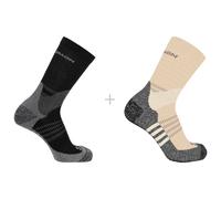 Salomon - X Ultra Access Crew 2-Pack - Chaussettes de randonnée - EU 39-41 - bleached sand / black