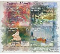 Salomoninseln 1706-1709 Feuille Miniature (complète. Edition.) Neuf avec Gomme Originale ** MNH 2013 Claude Monet (Le Rode-Manière dans Giver (Timbres pour Les collectionneurs) Peinture