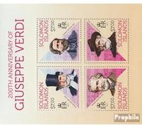 Salomoninseln 2182-2185 Feuille Miniature (complète. Edition.) Neuf avec Gomme Originale ** MNH 2013 Giuseppe Verdi (Timbres pour Les collectionneurs) Musique/Danse