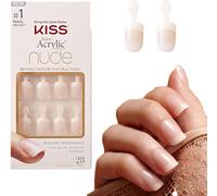 Salon Acrylique French Nude Collection À Couper Le Souffle, Comprend 28 Vrais Faux Ongles De Longueur Courte, De La Colle, Une Lime Et Un Bâton De Manucure