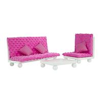 Salon avec canapé Fauteuil et Table Base pour poupée ou Poupon Jouet Olivias Little World TD-11930A/B