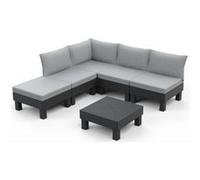 Salon bas de jardin 5 personnes Elements Keter graphite