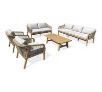 DCB Garden – Salon bas de jardin Serena – Bois d'acacia – 7 places