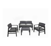 Salon bas de jardin - Polypropylene - 4 personnes - Gris - KILIMANJARO