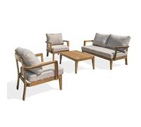 Salon de jardin design en aluminium imitation bois - Portofino