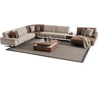 Salon Canapé d'angle Design Table basse moderne Marron 2pcs