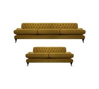Salon Canapé Set 2x Canapés Design moderne Meubles rembourrés Chesterfield