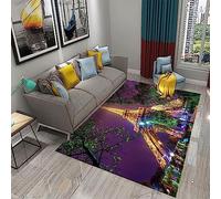 Salon Canapé Tapis Vue Nocturne De La Tour Eiffel À Paris Impression 3D Tapis Chambre Tapis De Chevet Rug D'Entrée Tapis De Yoga Tapis De Jeu Anti Dérapant Carpet 100 X 120 Cm / 31,5 X 47,24 Pouces