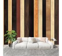 Salon Chambre Murale Photo Planche De Bois à Grain Vertical Moderne Papier Peint Intissé Résistant à l’humidité Murale Noir Pour Décoration Murale Moderne Poster Tableaux Photo Muraux 250x175 cm