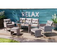 Salon d extérieur Sydney en polyrotin de Swing & Harmonie : Gris