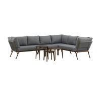 Salon d'Angle de Jardin "Roxo" 283cm Marron