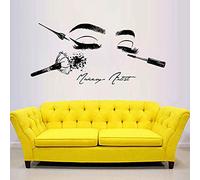Salon De Beauté Cosmétiques Outils Make Up Stickers Muraux Mur Fille Visage Sticker Modèle Fille Yeux Lèvres Mur Décor Beauté Salon Décoration