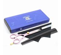 Salon de coiffure Barbier professionnel Ciseaux avec ciseaux à effiler 14 cm. pour gaucher avec bouton réglable.