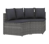 Vidaxl Salon De Jardin 2 Pcs Avec Coussins Résine Tressée Gris Gris