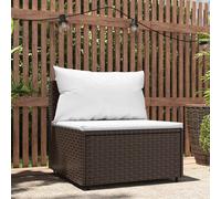 Salon de jardin 3 pcs avec coussins Noir Résine tressée vidaXL