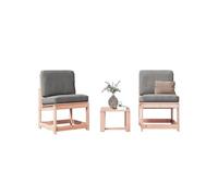 vidaXL Salon de Jardin 3 pcs, Canapés de Patio, Ensemble de Meubles, Mobilier de Terrasse Arrière-cour Exterieur, Bois 832623