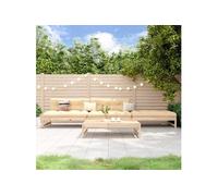 Salon de Jardin Meubles Terrasse Extérieur 4 pcs Bois de Pin Imprégné vidaXL