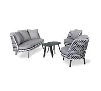 Salon de jardin 4 places en aluminium
