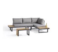 Salon de jardin 4 places en bois d' et aluminium