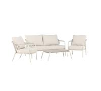 Salon de Jardin 4 Places "Sicily" 160cm Beige